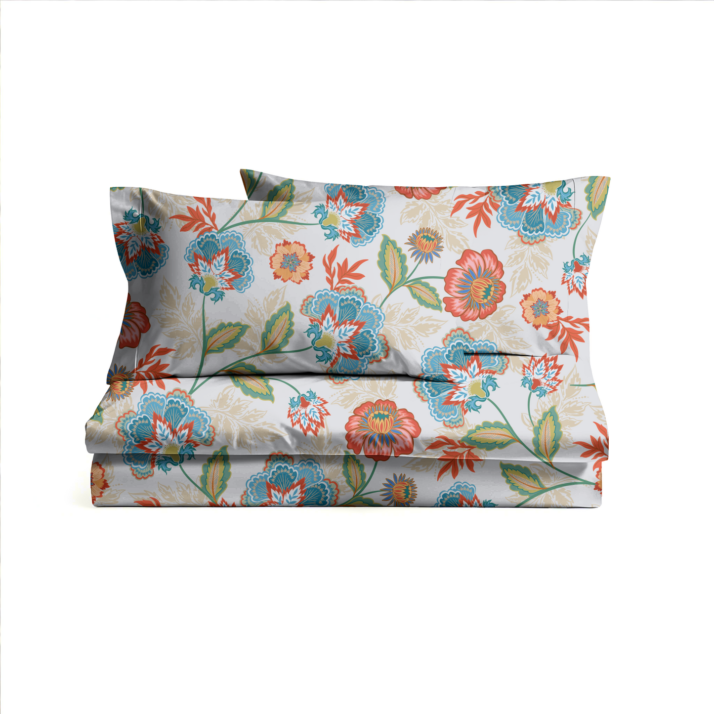 Digitally Printed Bedsheet 300 TC - Pure Cotton Sateen | Jaipur Mirage