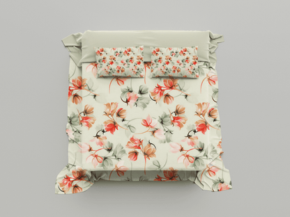 Digitally Printed Bedsheet 300 TC - Pure Cotton Sateen | Tuscany Dusk