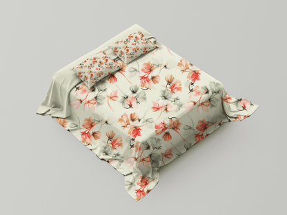 Digitally Printed Bedsheet 300 TC - Pure Cotton Sateen | Tuscany Dusk