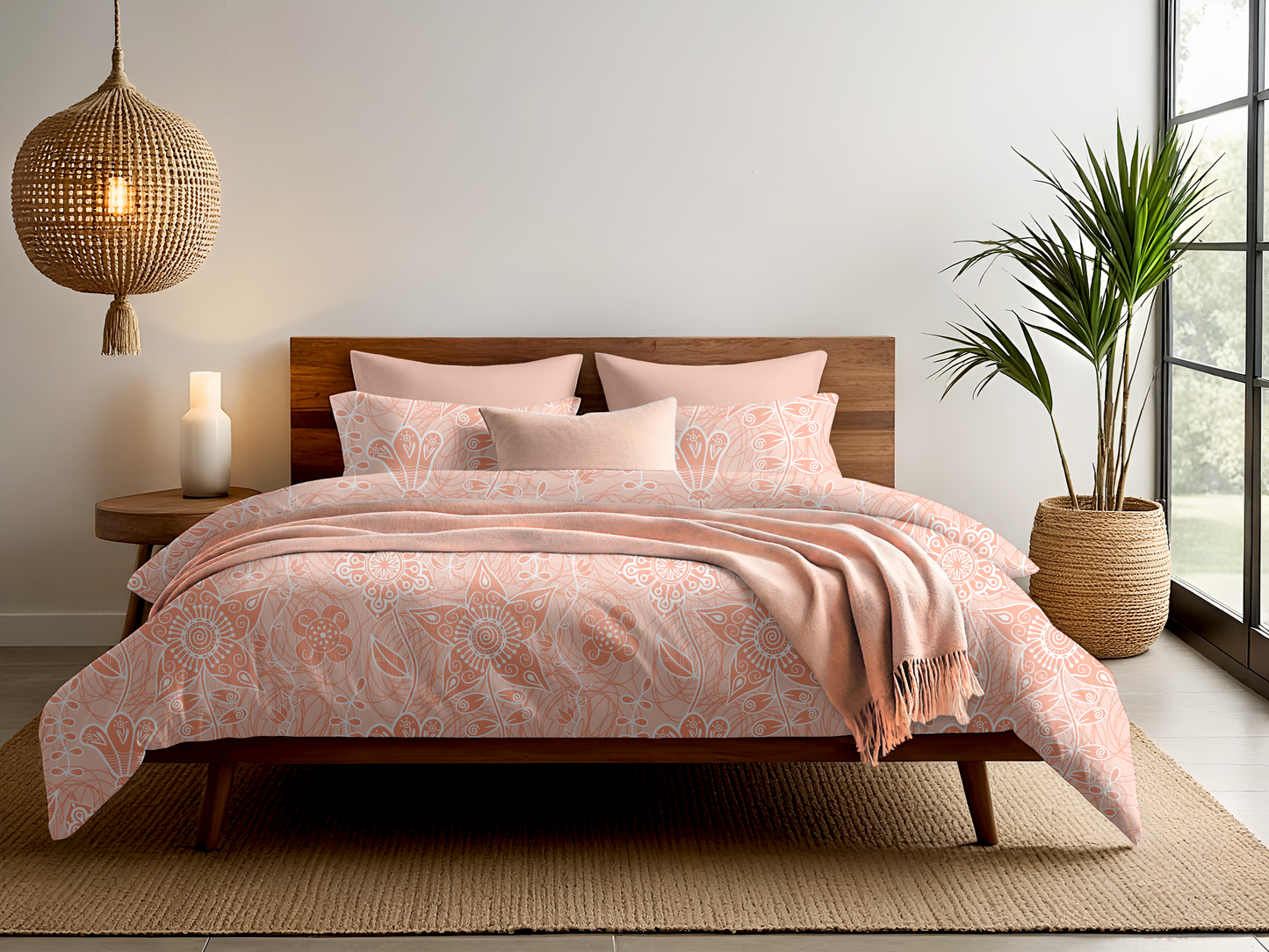 Digitally Printed Bedsheet 300 TC - Pure Cotton Sateen | TerraLoom