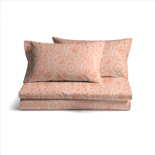 Digitally Printed Bedsheet 300 TC - Pure Cotton Sateen | TerraLoom