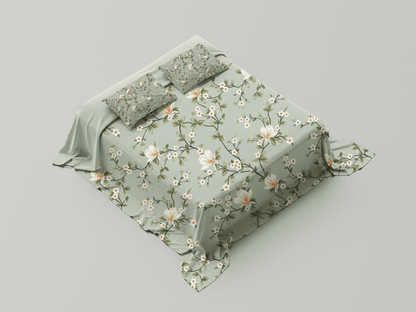Digitally Printed Bedsheet 300 TC - Pure Cotton Sateen | Provence Whisper