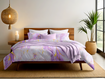 Digitally Printed Bedsheet 300 TC - Pure Cotton Sateen | Aurora Stone