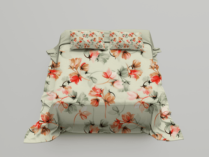 Digitally Printed Bedsheet 300 TC - Pure Cotton Sateen | Tuscany Dusk