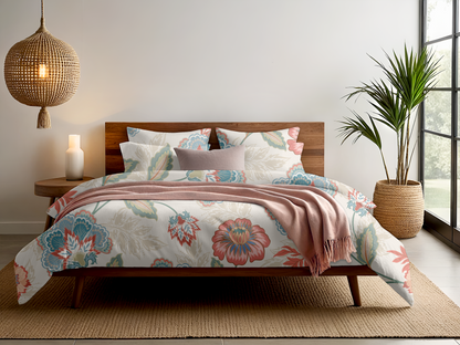 Digitally Printed Bedsheet 300 TC - Pure Cotton Sateen | Jaipur Mirage